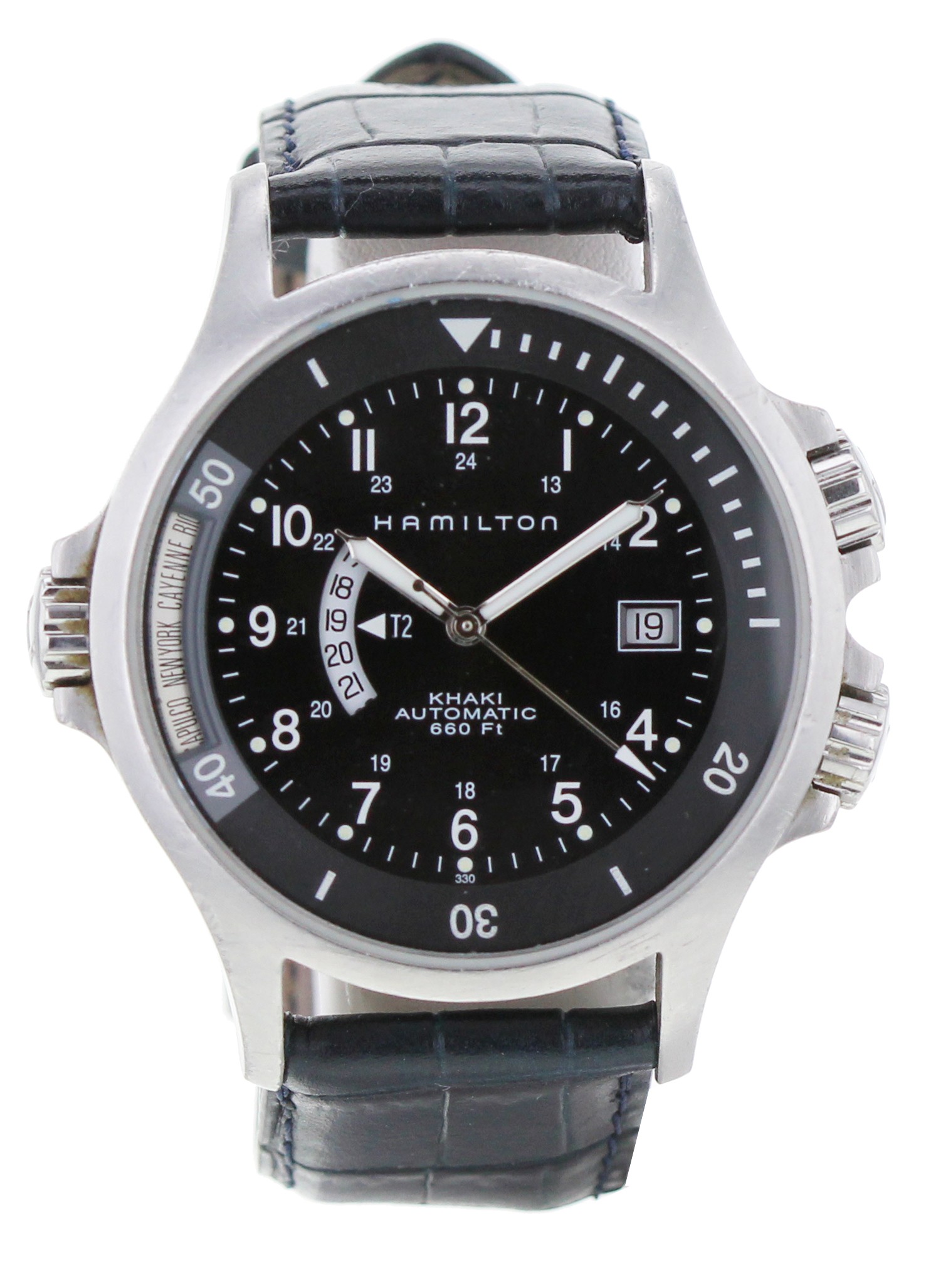 Hamilton khaki navy outlet gmt for sale