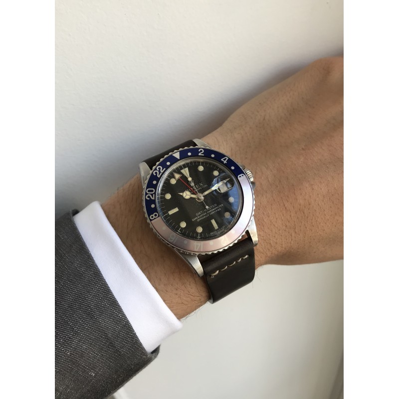 rolex gmt master leather strap