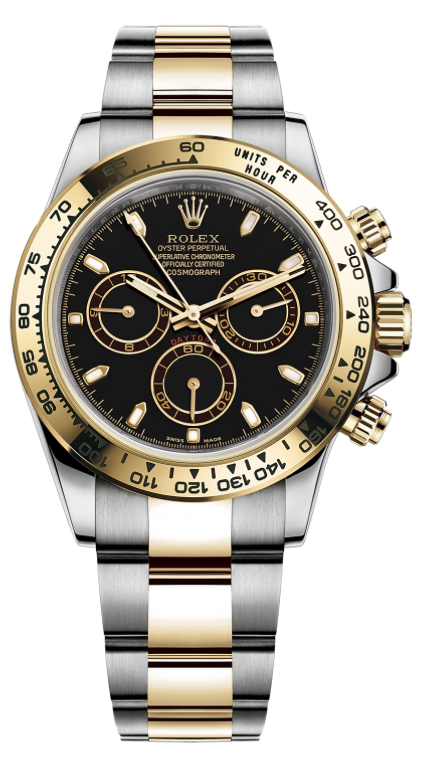 Rolex daytona best sale gold and black