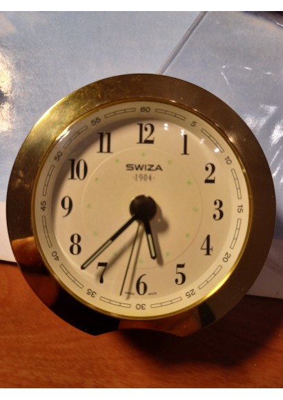 Vintage Swiza Sheffield Brass Bell Alarm Clock | Lion and Unicorn