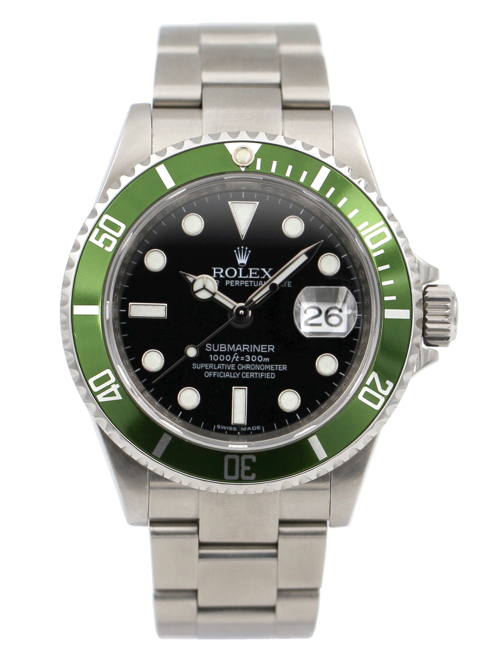 Rolex submariner best sale kermit 16610lv