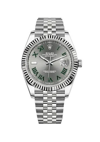 rolex datejust wimbledon stainless steel