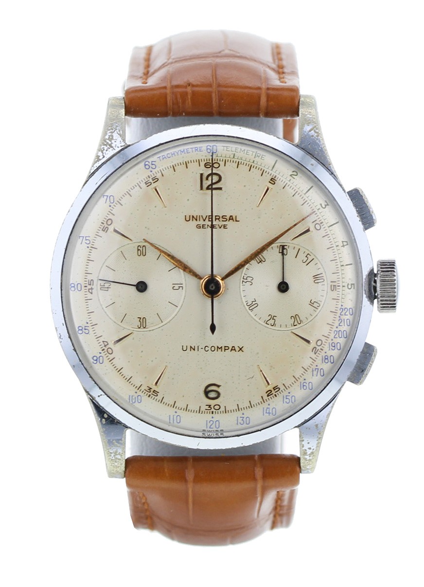 Universal Geneve 1930 Vintage Compax Chronograph Watch 18K Rose Gold ...