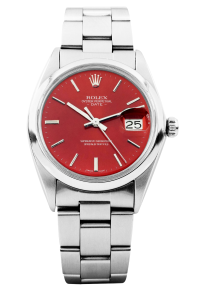 rolex oyster red dial