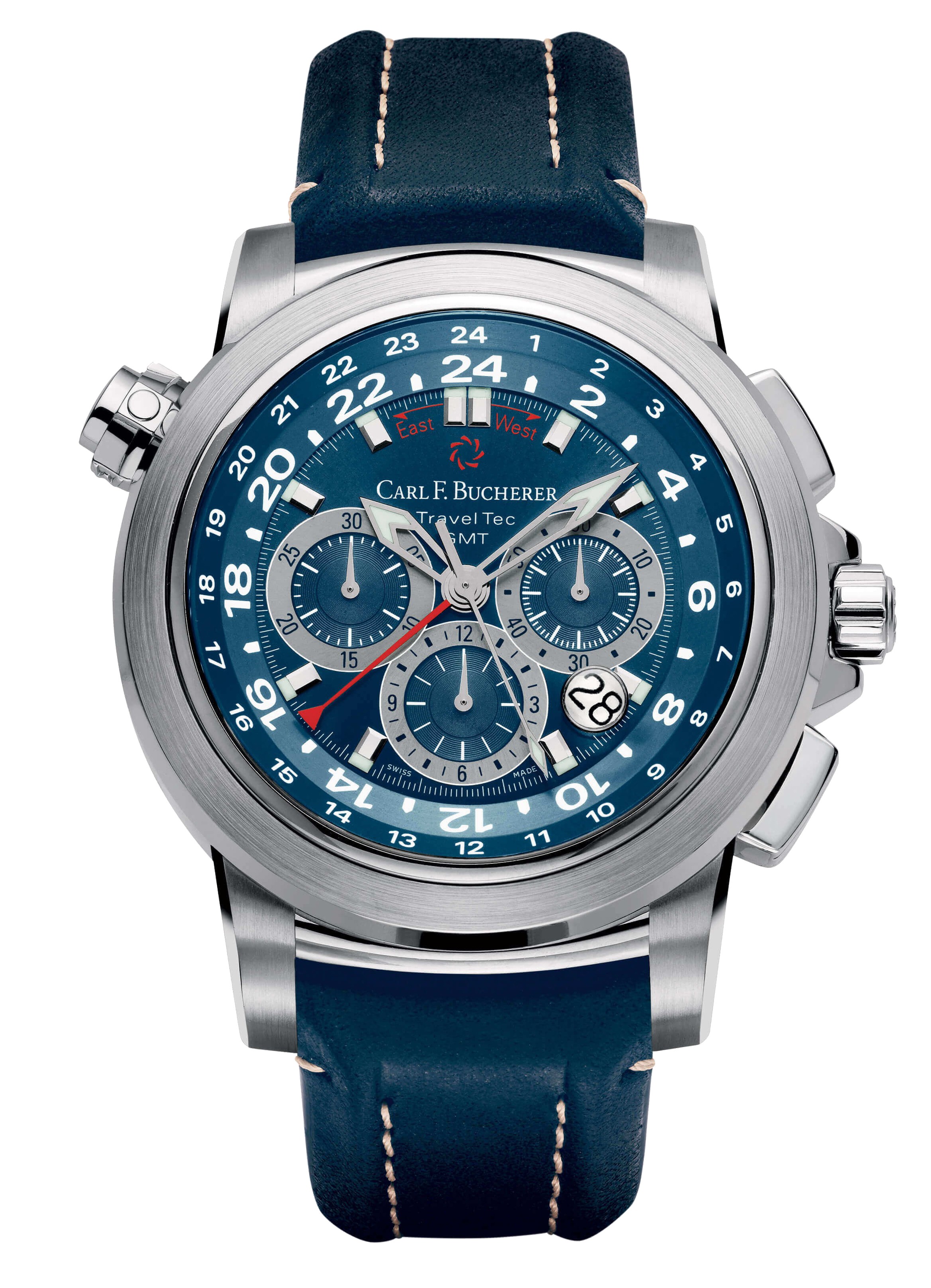 Bucherer Patravi TravelTec 00.10620.08.53.01 NEW 5488 Other brands