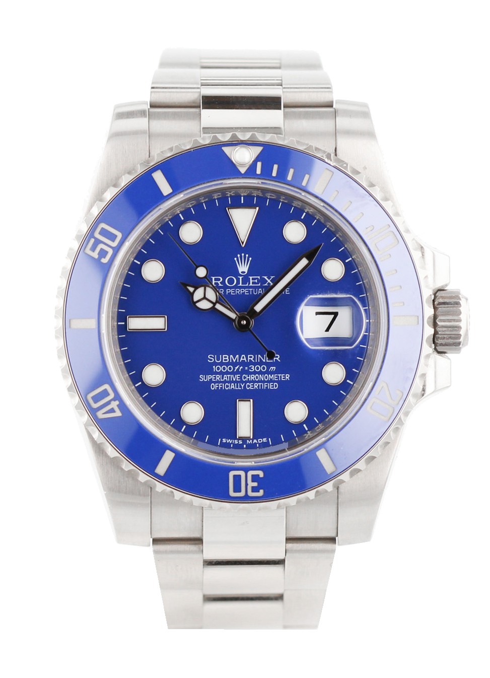 rolex submariner smurf stainless steel