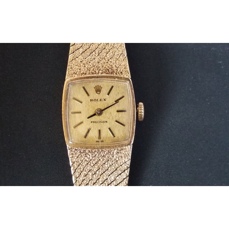 rolex precision 9ct gold