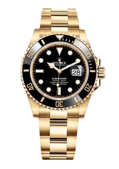 submariner rolex gold black