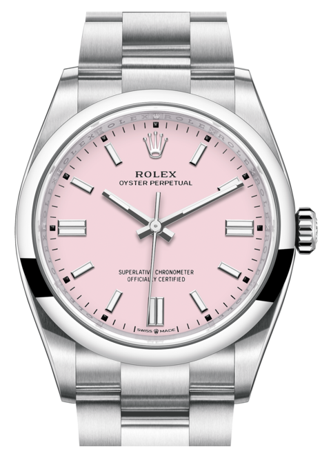 rolex oyster perpetual pink face