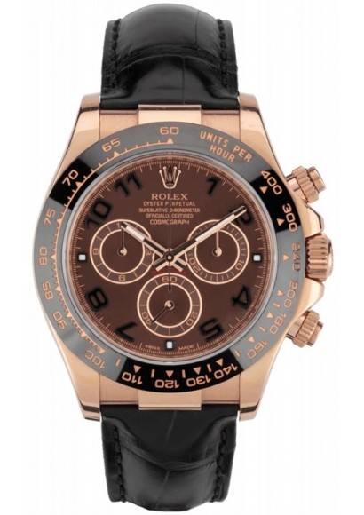 rolex daytona leather strap rose gold