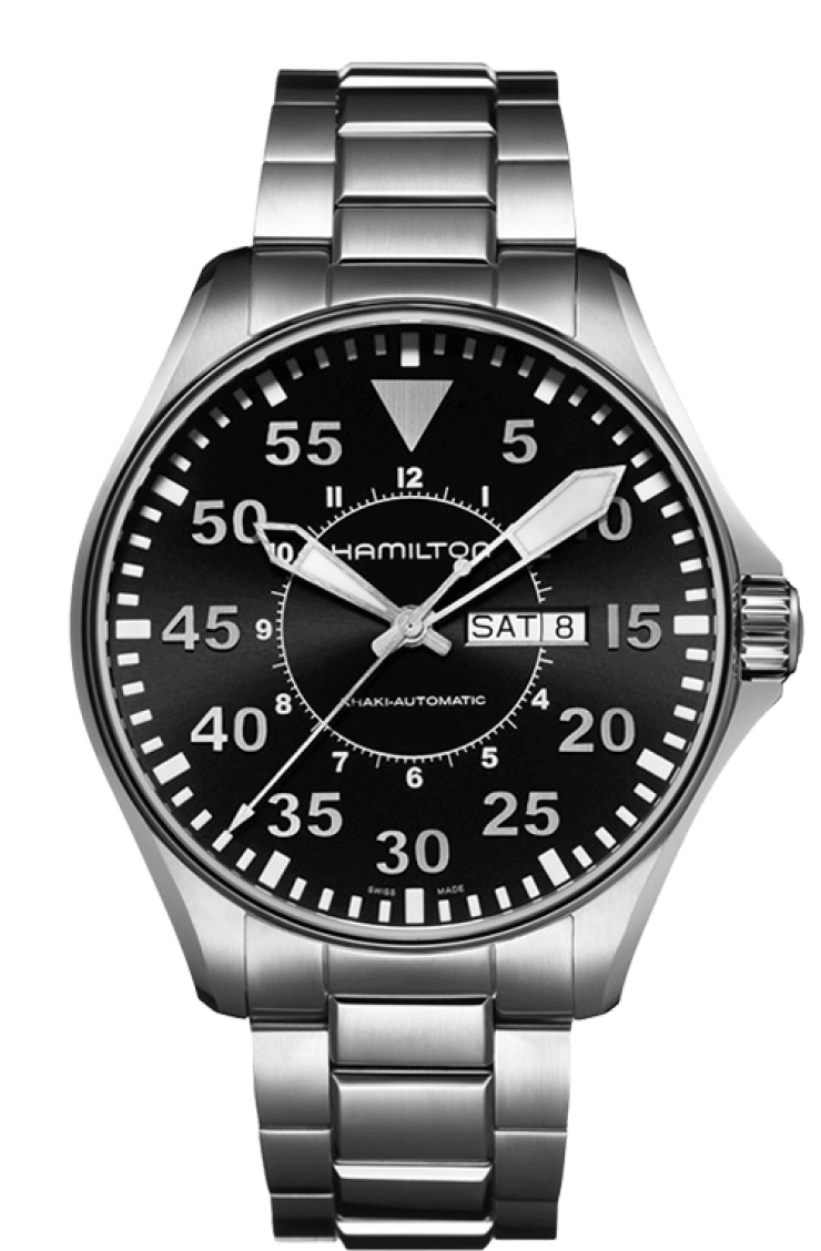 hamilton khaki pilot day date 46mm