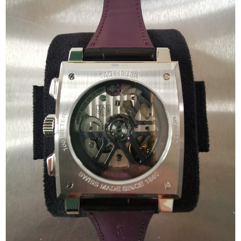 Tag Heuer Monaco purple dial CBL2118. FC6518 12223 Tag Heuer Monaco