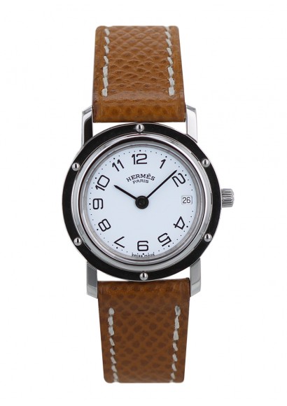 montre-hermes-clipper-dame-acier-11006