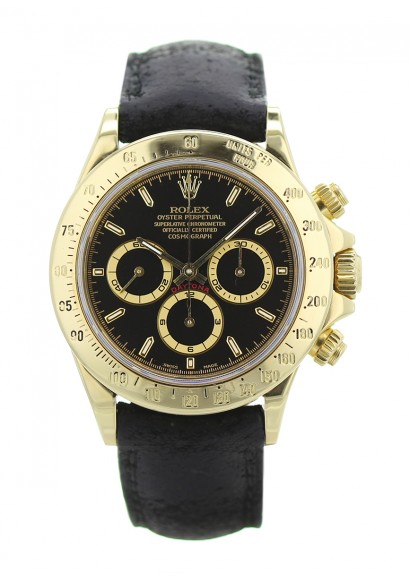 rolex daytona gold leather